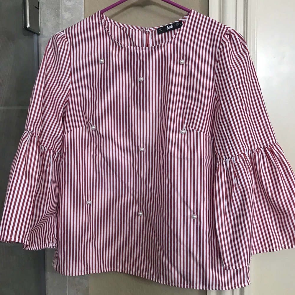 NWOT Red and white Shirt